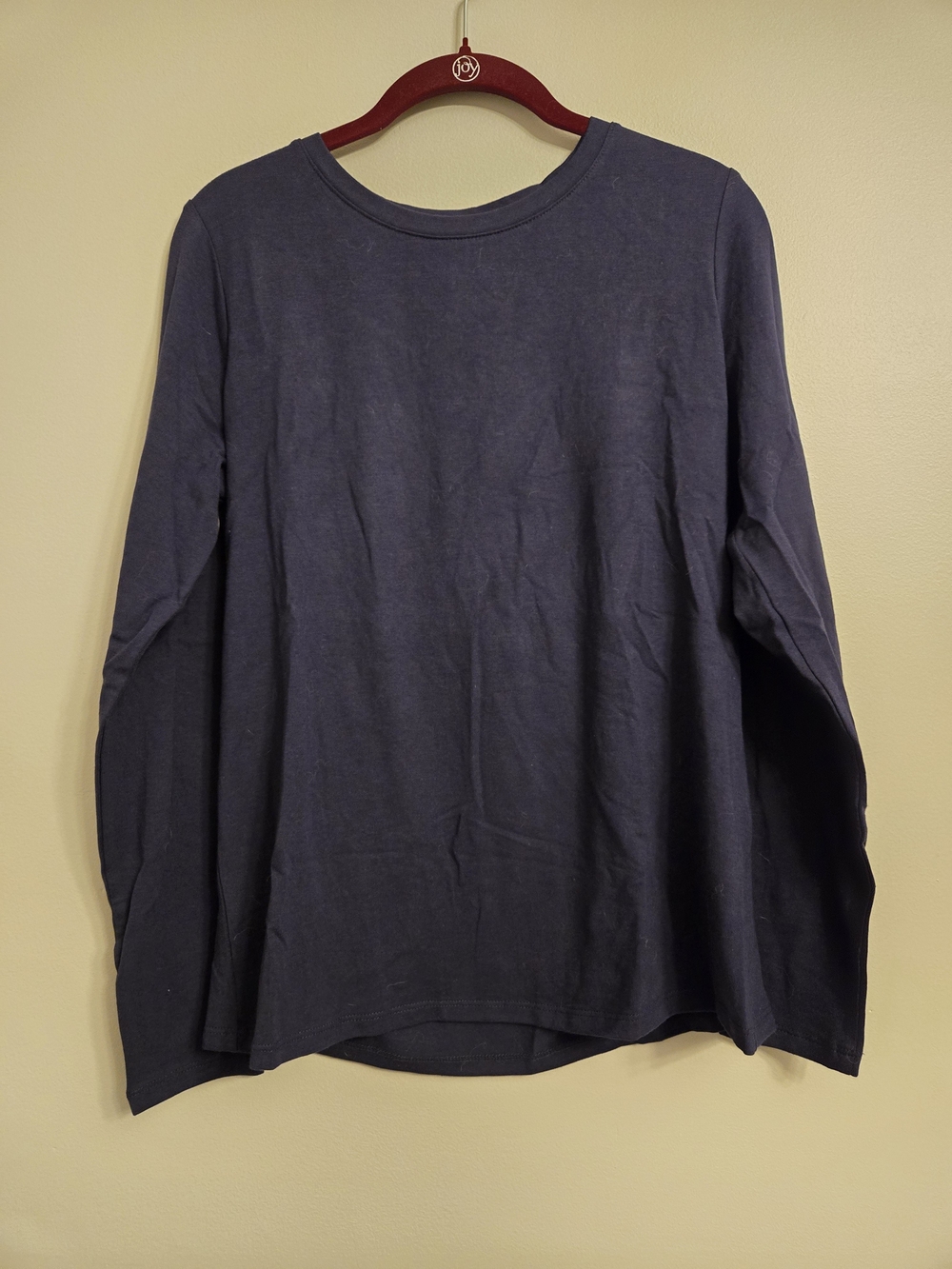 Everyday Long Sleeve Crew Tee in Navy